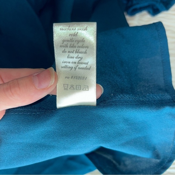 Altar’d State Teal Peacock Blue Lace-Up Dress | Size S | Summer Boho Chic Dress - Picture 10 of 11